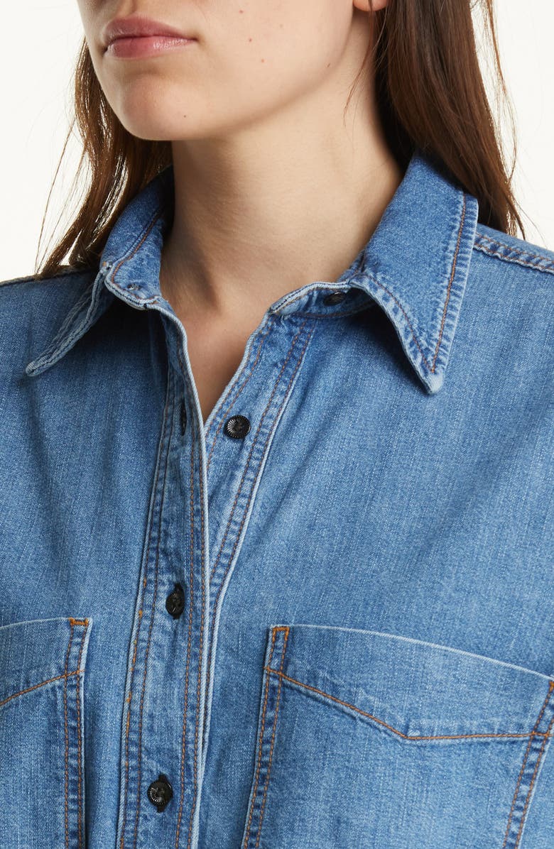 ASKK NY Oversize Denim Button-Up Shirt, Alternate, color,