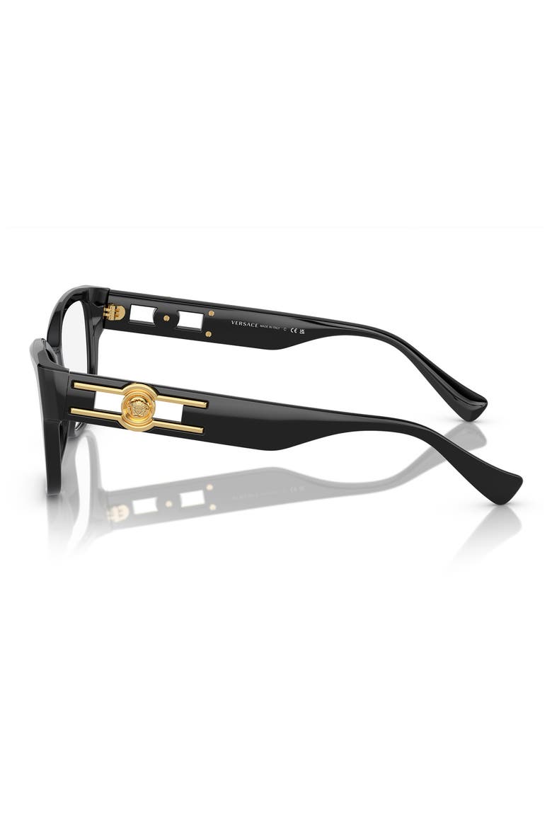 54mm Pillow Optical Glasses, Alternate, color, BLACK