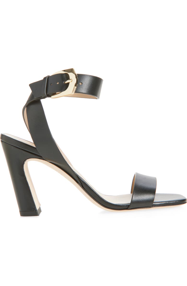 Stuart Weitzman Sai Ankle Strap Sandal, Alternate, color, Black