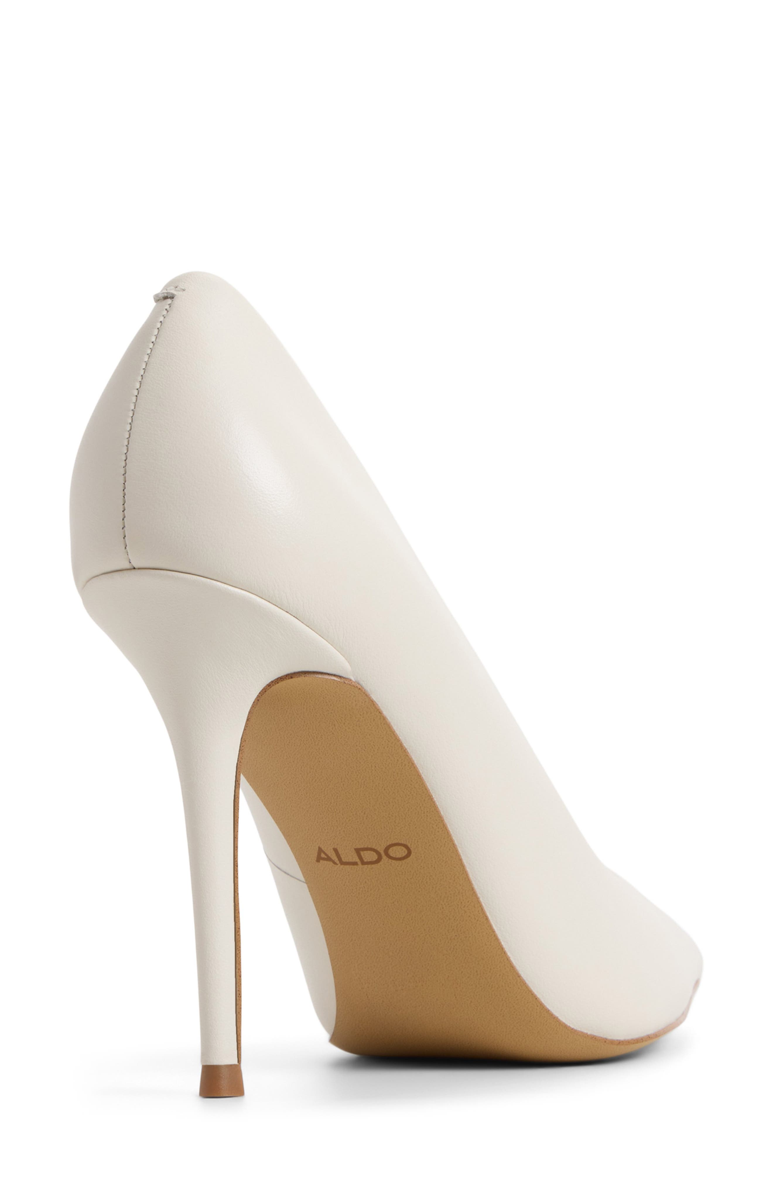 ALDO Stasya Pointed Toe Pump, Alternate, color, White/ Bone