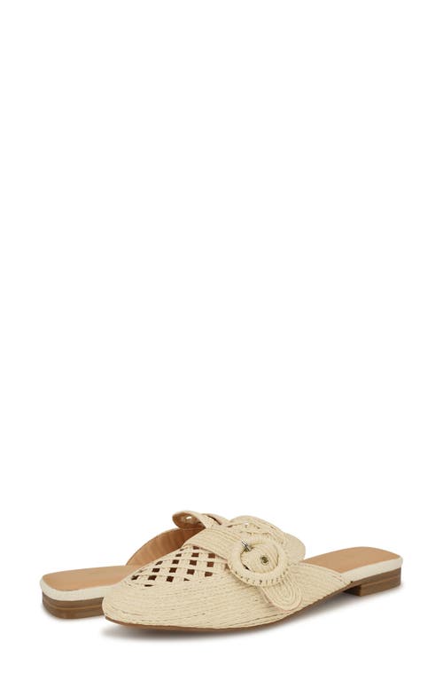 Nine West Caspe Woven Mule In Ivory