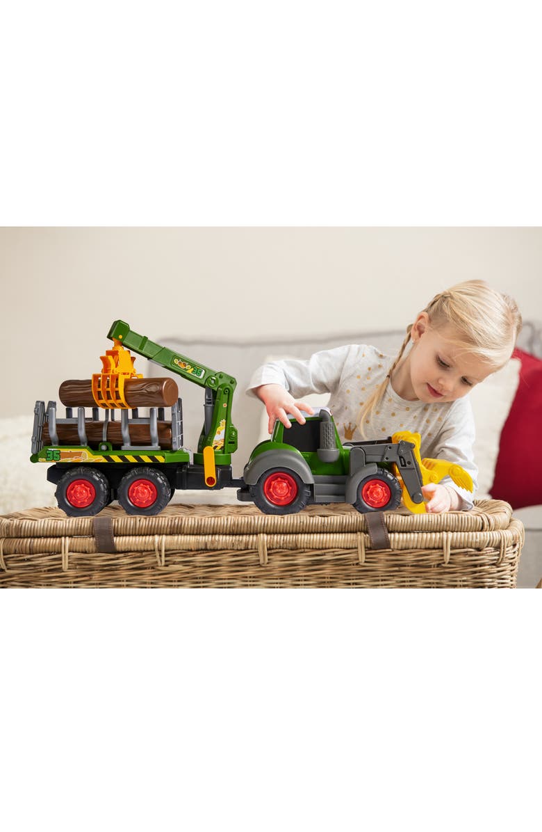 Dickie Toys HK Ltd Happy Fendt 25 Inch Forester Truck And Trailer, Alternate, color, Green