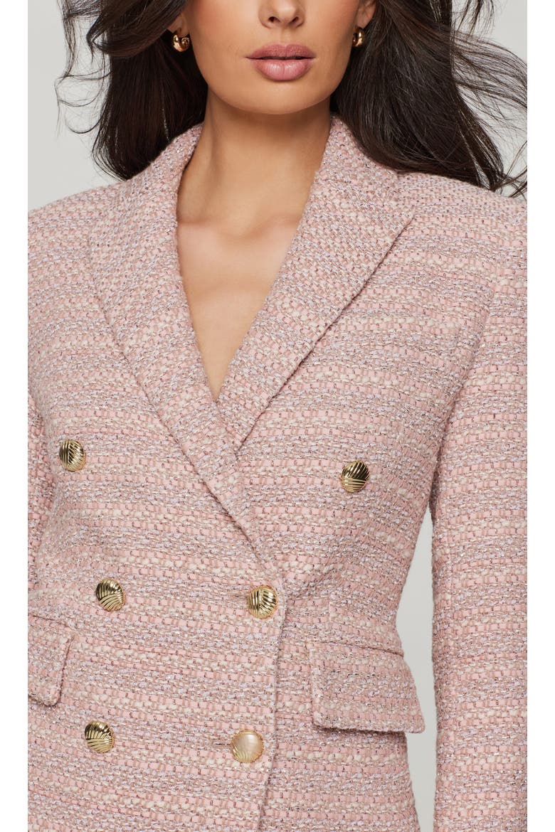 Arielle Tweed Blazer, Alternate, color, pink