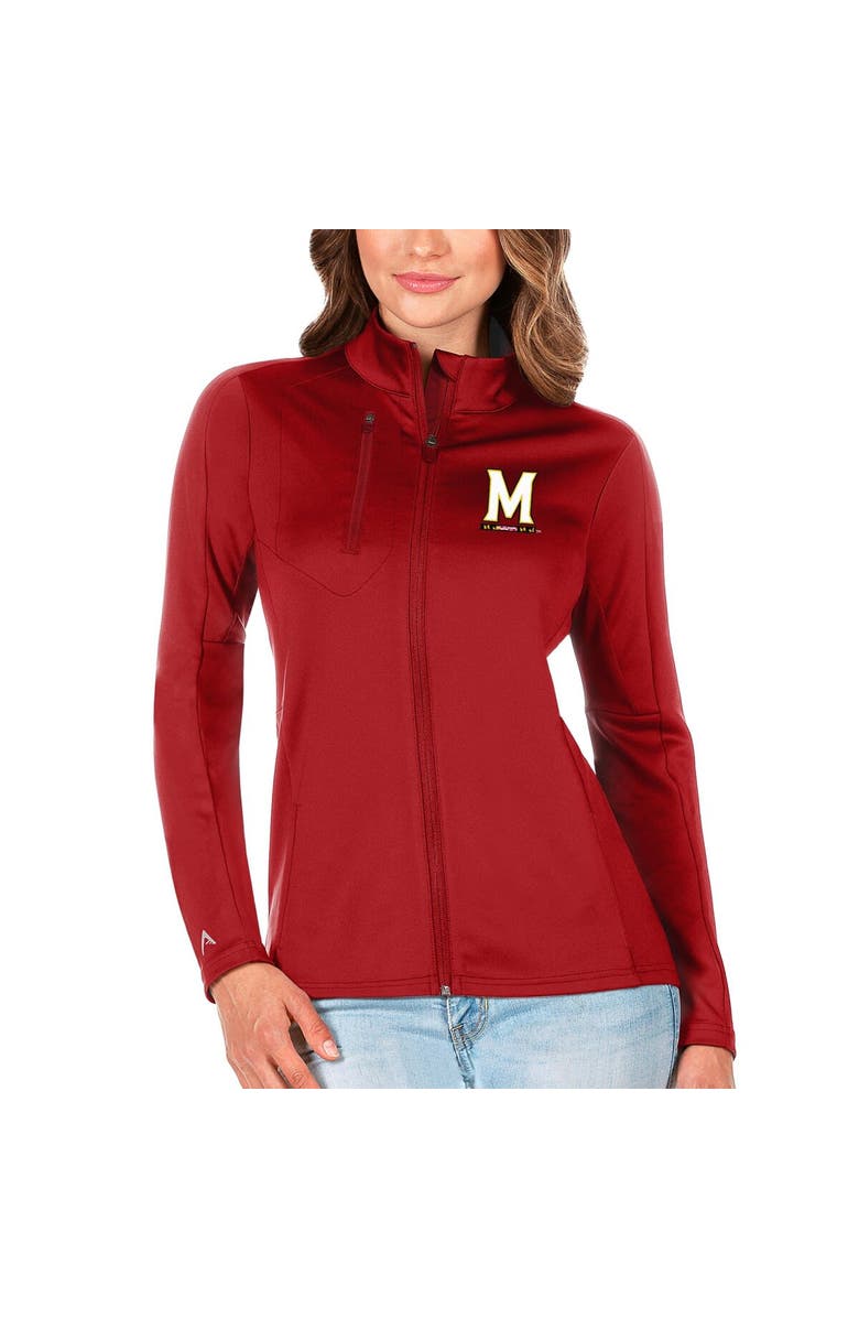 ANTIGUA Women's Antigua Red Maryland Terrapins Generation Full-Zip Jacket, Main, color, 