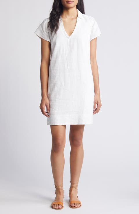 Two Palms Short Sleeve Linen Dress