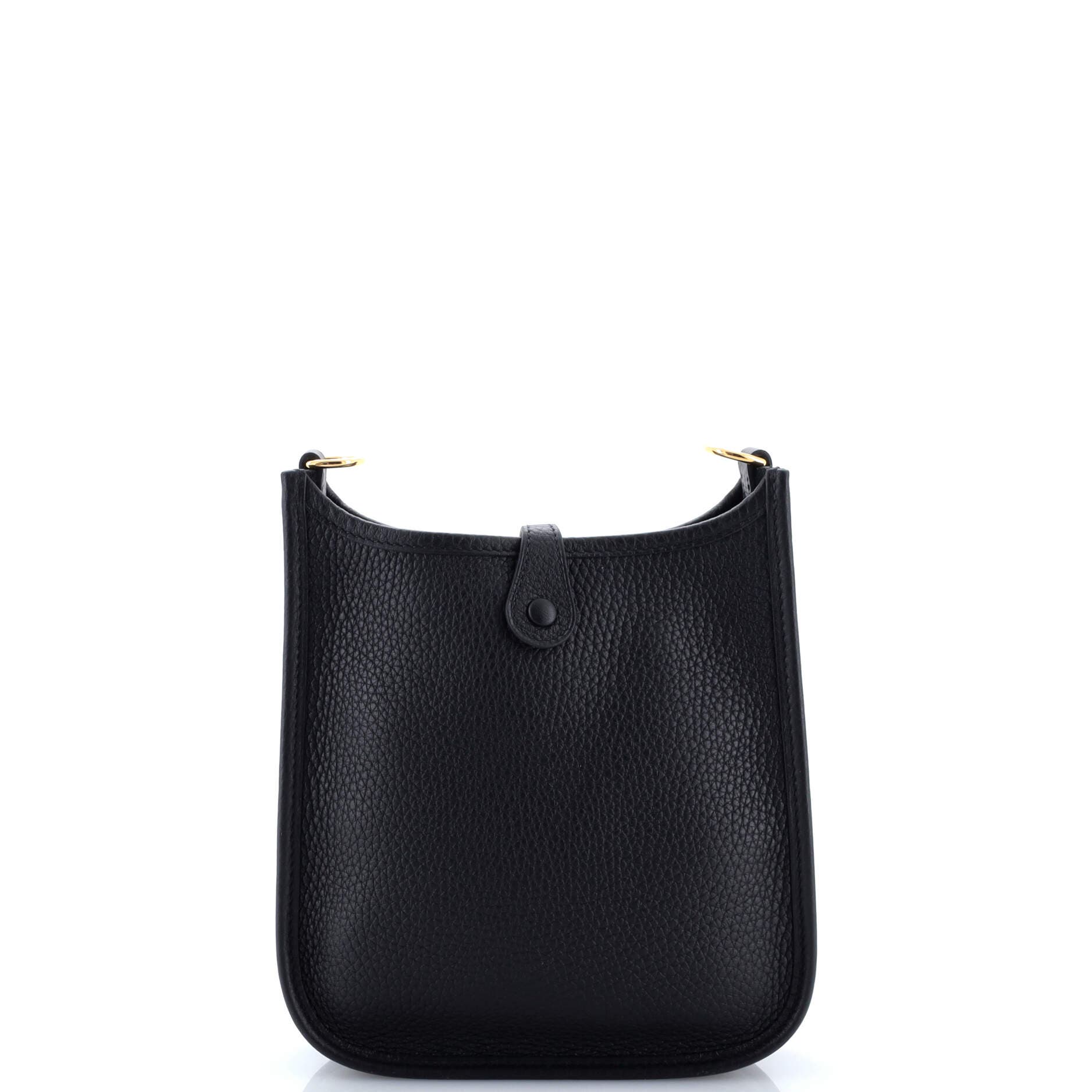 Pre-Owned Hermes Evelyne Bag Gen III Clemence TPM, Alternate, color, Noir