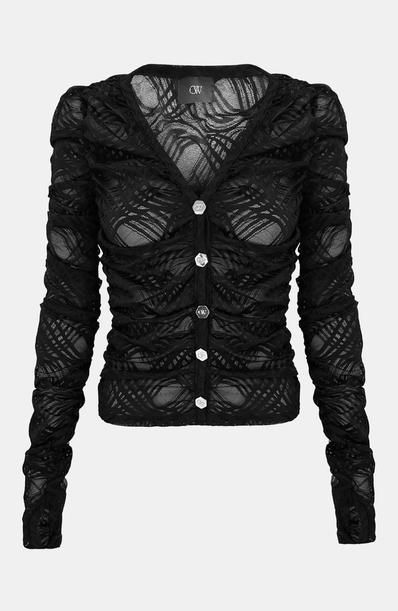 OW Collection WANTED Lace Cardigan, Alternate, color, 