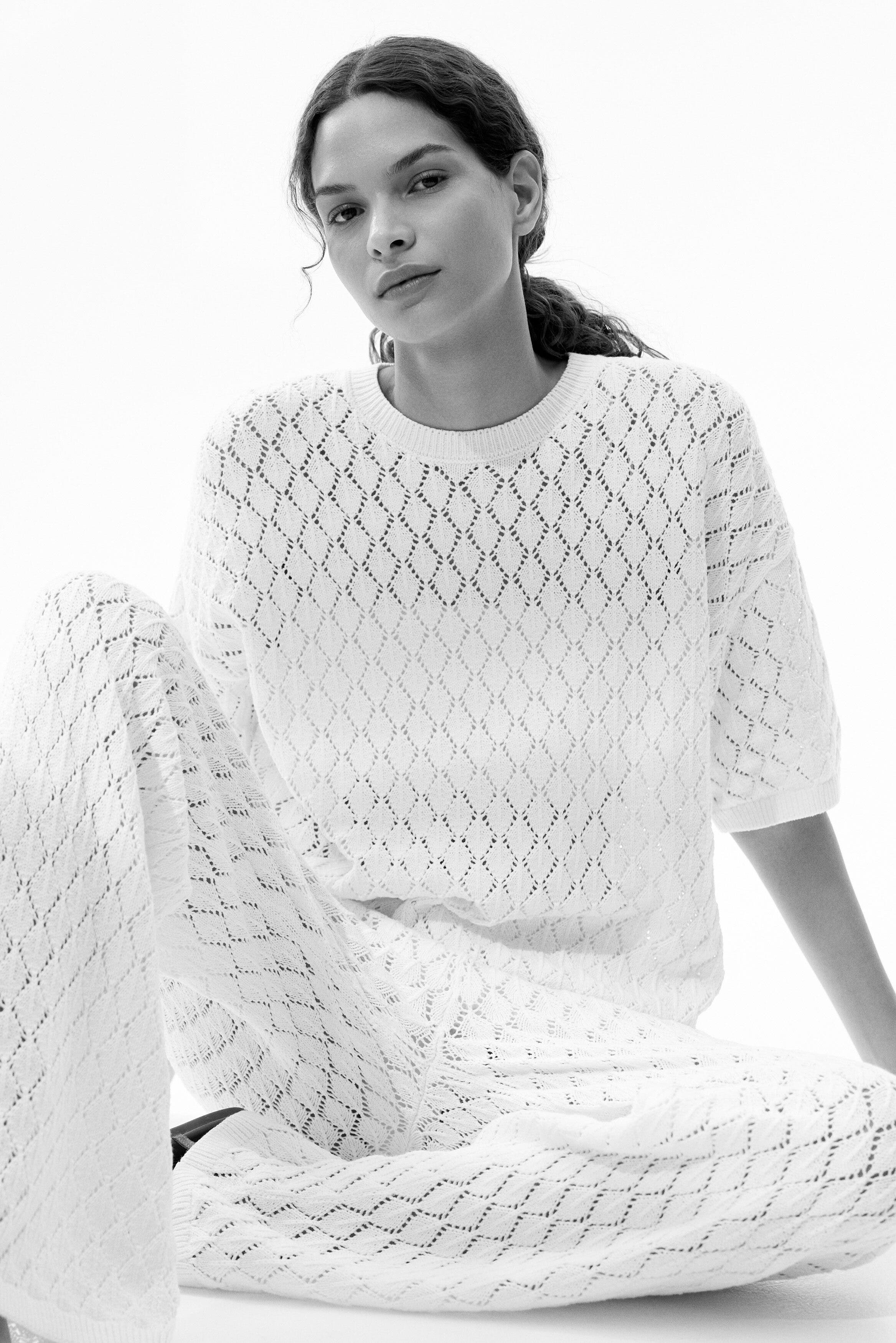 Pointelle-knit Top - image 2