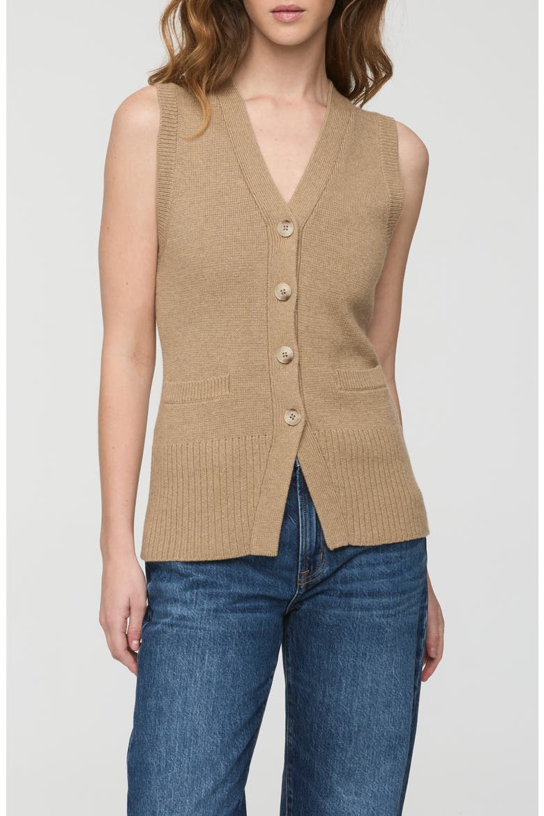 Audra Sweater Vest, Main, color, TOASTED WHEAT