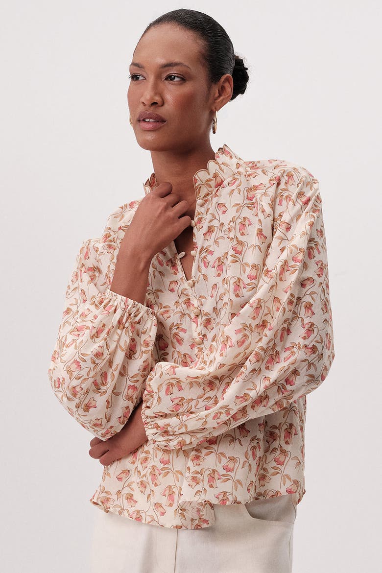 Kathy High Neck Shirt, Alternate, color, MULTI COLOR