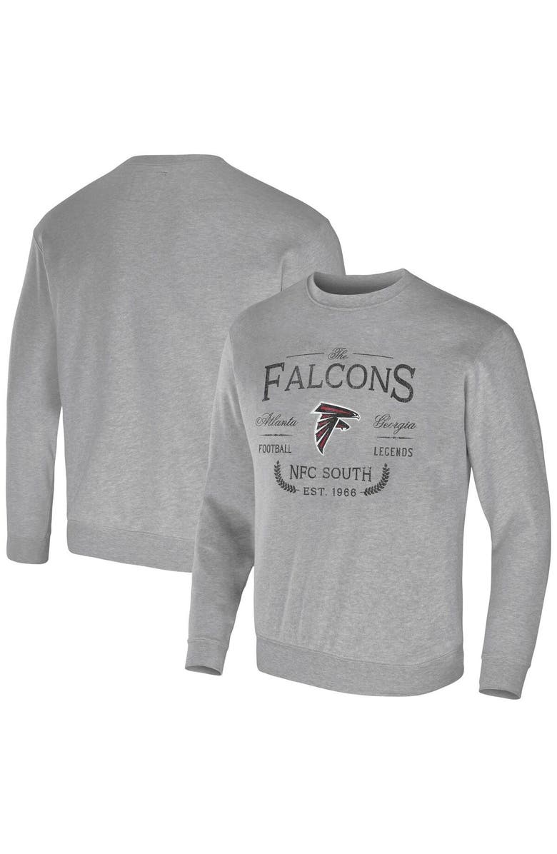 NFL X DARIUS RUCKER Men's NFL x Darius Rucker Collection by Fanatics Heather Gray Atlanta Falcons Pullover Sweatshirt, Main, color, Heather Gray