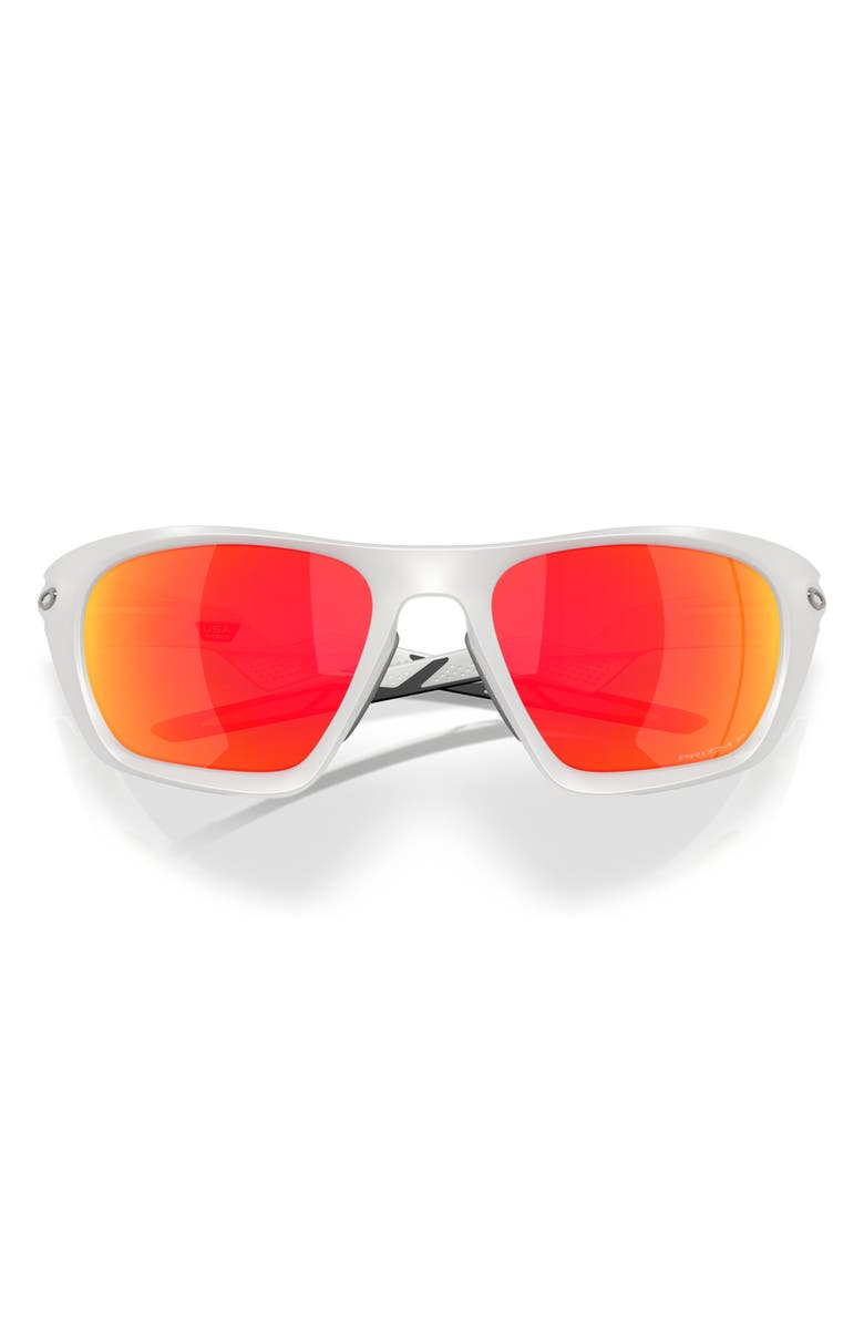 Oakley Lateralis 60mm Polarized Prizm<sup>™</sup> Rectangle Sunglasses, Alternate, color, Matte Vapor / Prizm Ruby