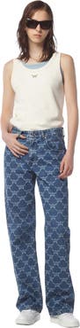 MCM Lauretos Monogram Denim Jeans