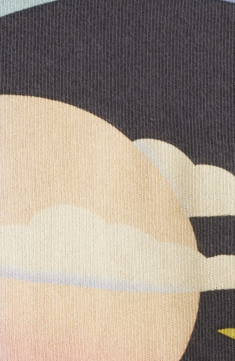 Hurley Society Island Boxy Crop Cotton T-Shirt, Alternate, color, Off Black