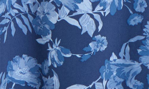 Sugarlips Bary Floral Print Sleeveless Midi Dress In Blue