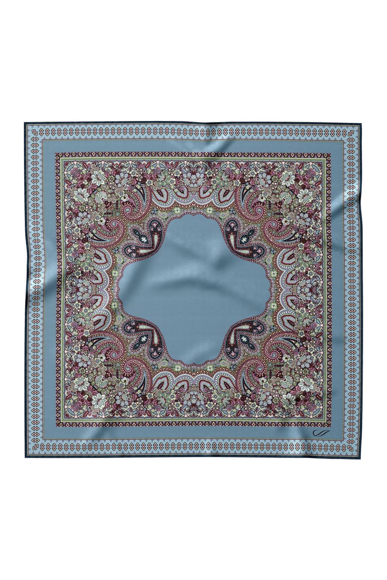 Marcello - Silk Neckerchief for Men, Main, color, Blue