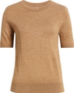 Caslon® Short Sleeve Wool Blend Sweater Top