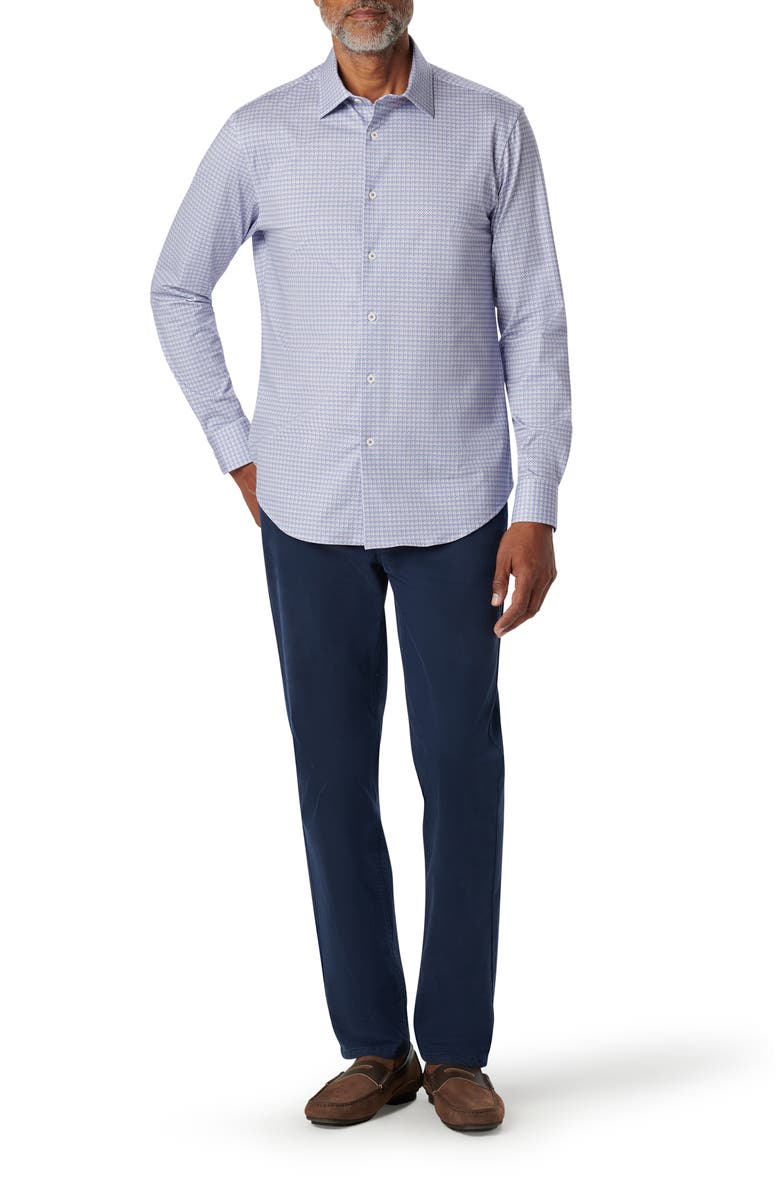 Bugatchi James OoohCotton<sup
®</sup
Diamond Check Button-Up Shirt, Alternate, color,