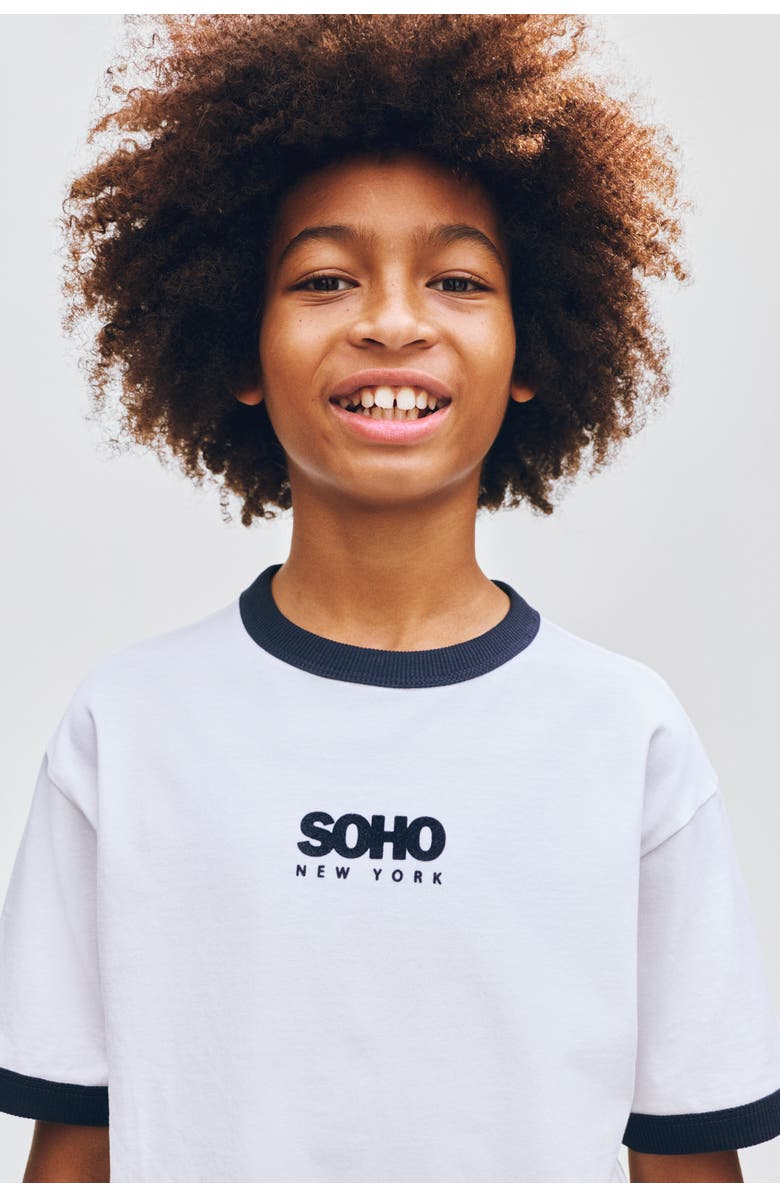 H&M Motif-detail T-shirt, Alternate, color, White