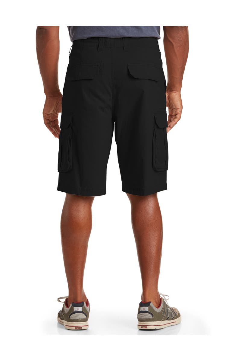 True Nation by DXL Stretch Ripstop Cargo Shorts, Alternate, color, Black