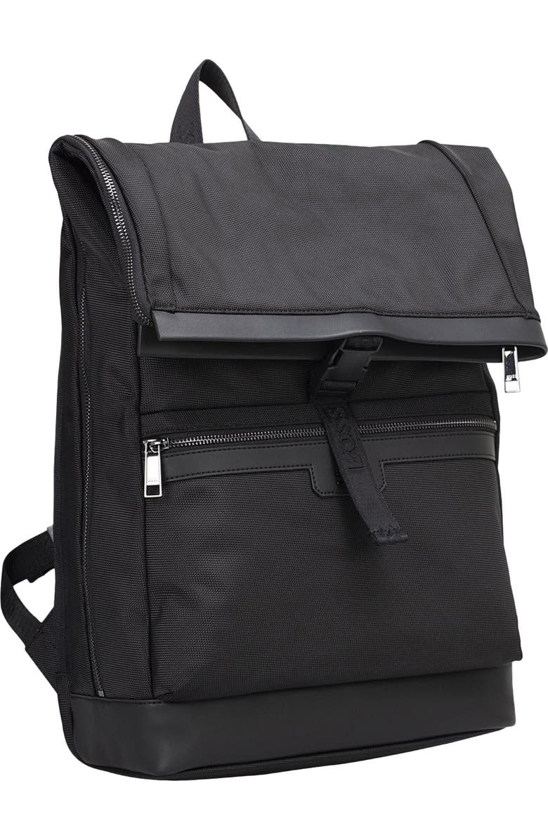 HUGO Ray N Roll Backpack, Main, color, Black