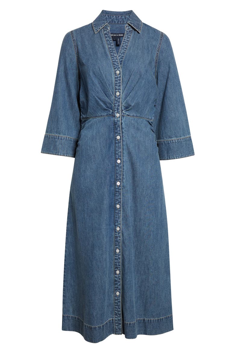Haydon Denim Shirtdress, Alternate, color, REBEL BLUE