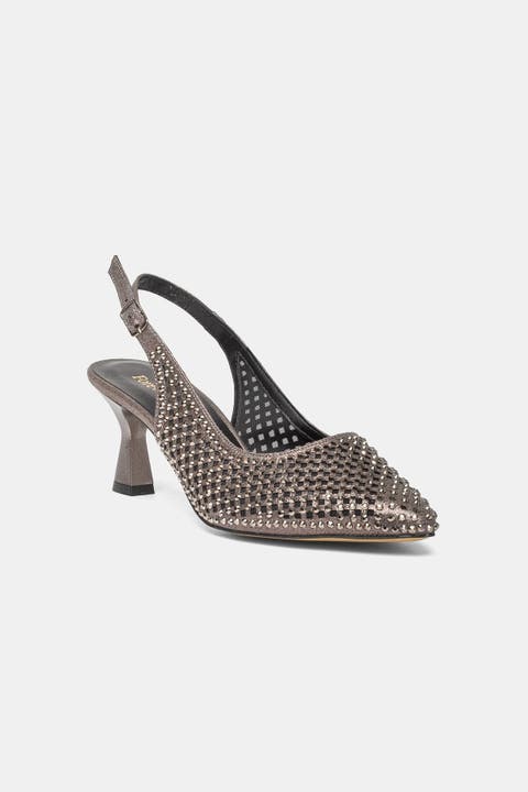 Nicole Embellished Slingback Pump