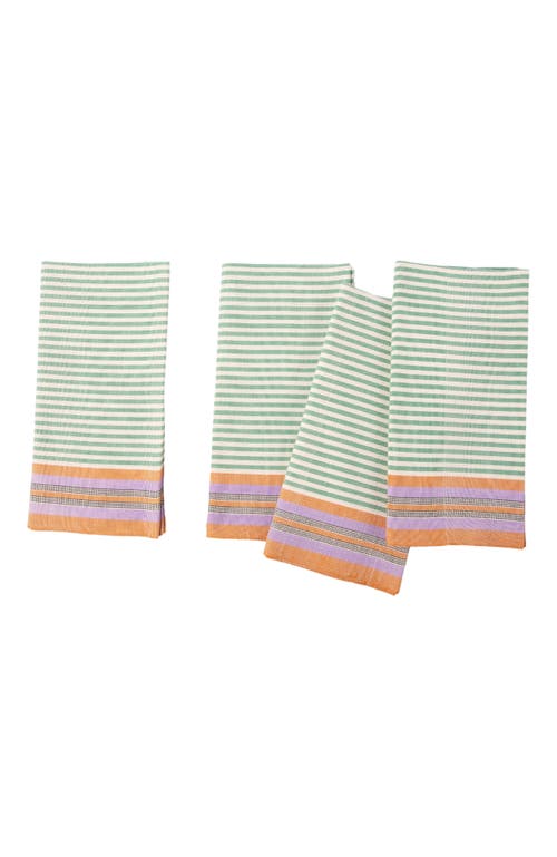 Siafu Home Handwoven Maua Napkins - Set of 4 in Green  product