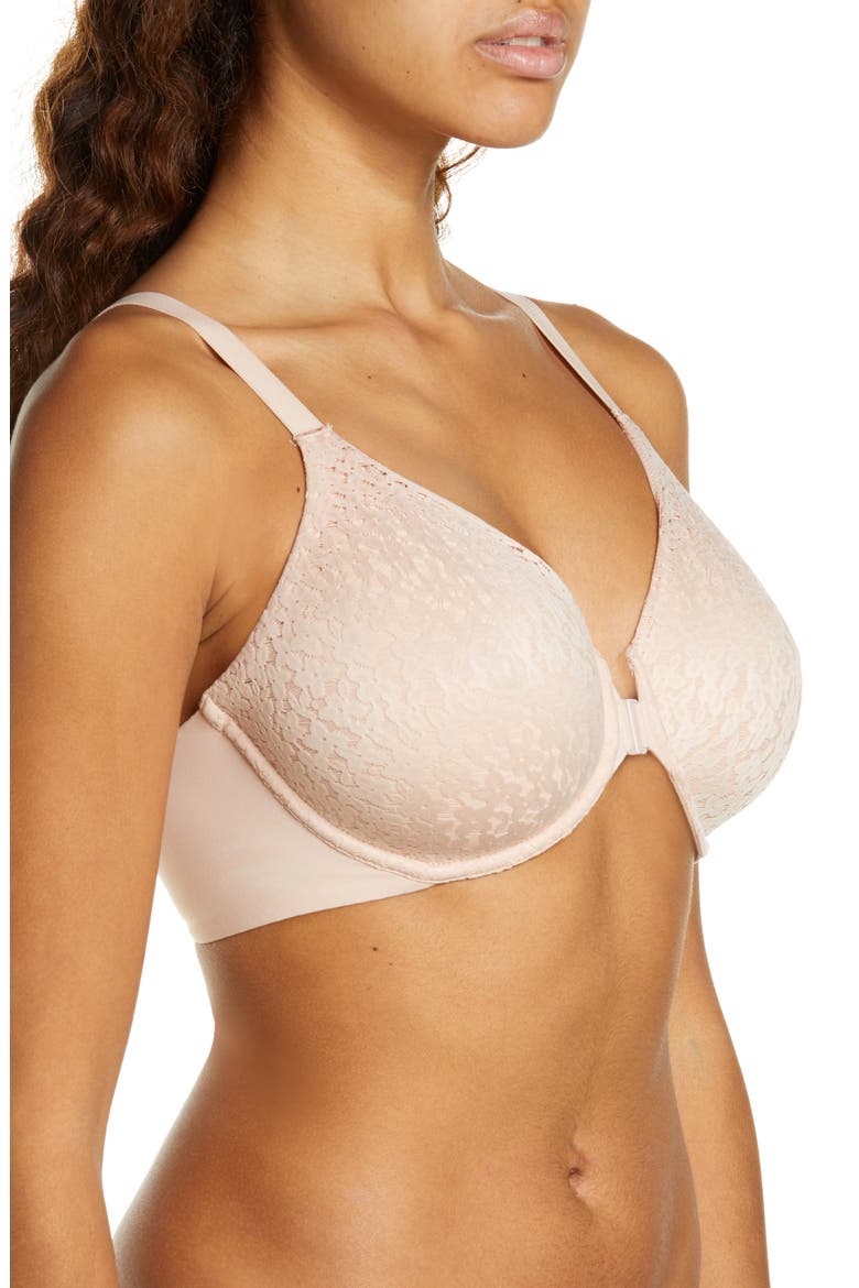 Norah Front Closure Molded Underwire Bra, Alternate, color, ROSE