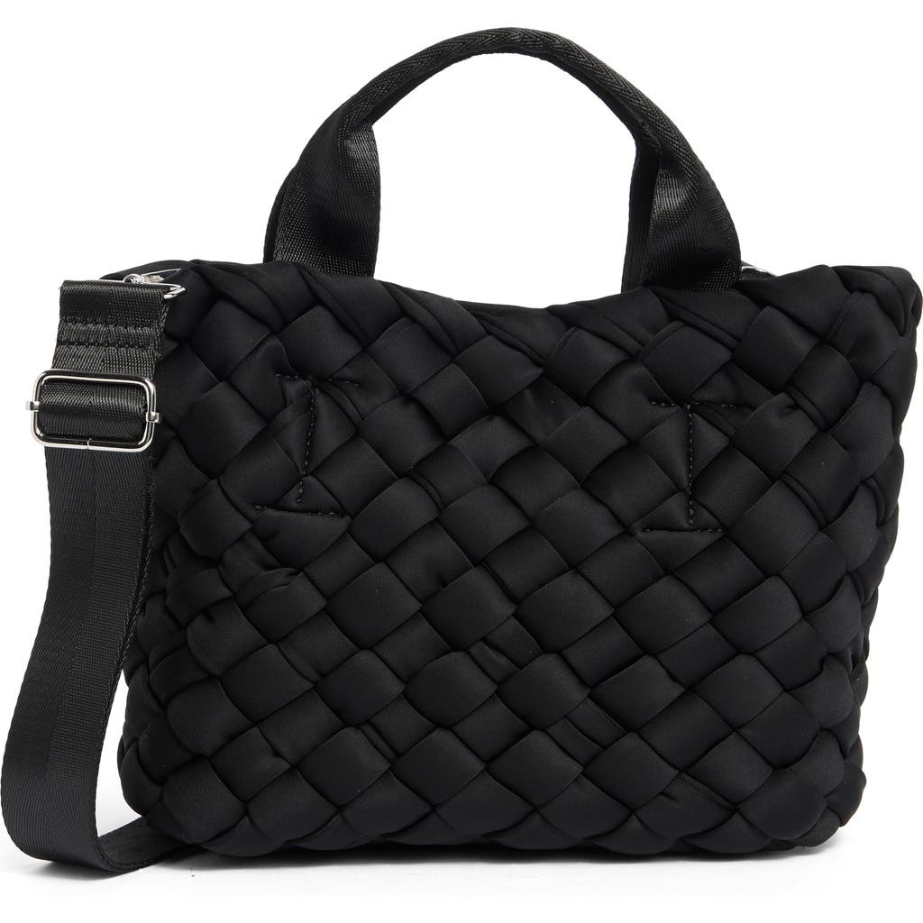 Bcbg Small Woven Neoprene Tote In Black