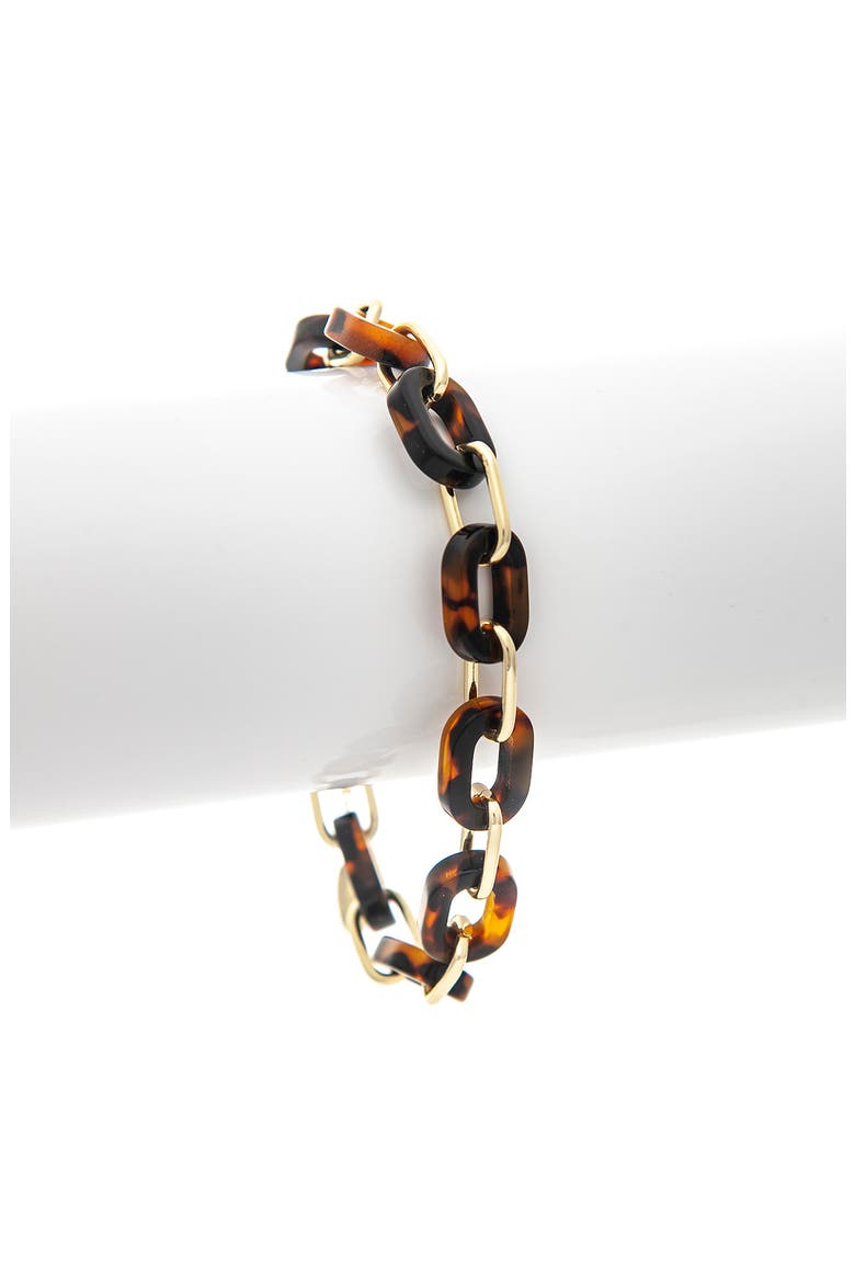 18K Gold Clad & Resin Link Chain Bracelet, Alternate, color, 18K GOLD CLAD