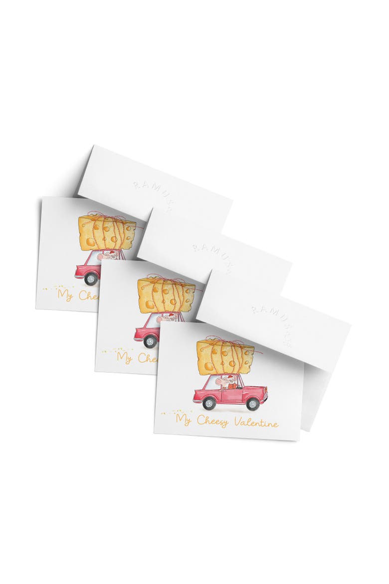 Valentine's Day Friendship Greeting Card Pack Sets, 'My Cheesy Valentine Mice', Main, color, Multi-Pack