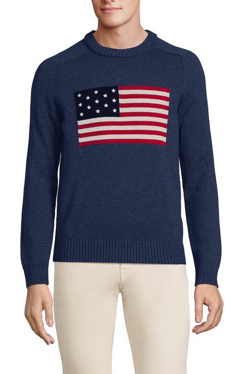 Classic Cotton Drifter Signal Flags Crew Neck Sweater