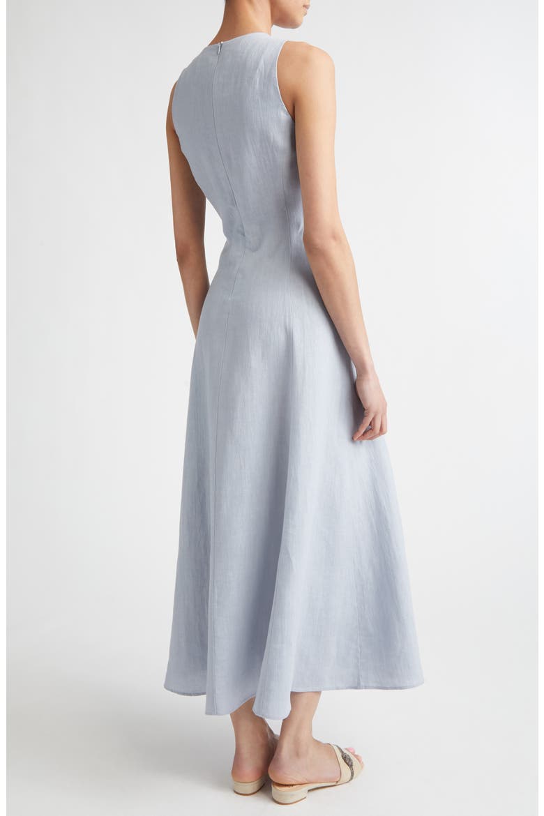 Sleeveless Linen Midi Dress, Alternate, color, SKY BLUE