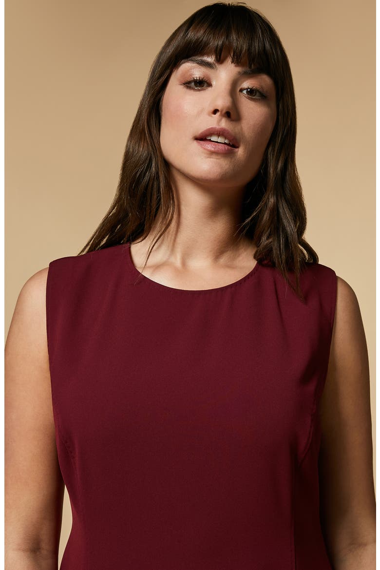 Flared Sheath Dress, Alternate, color, BORDEAUX