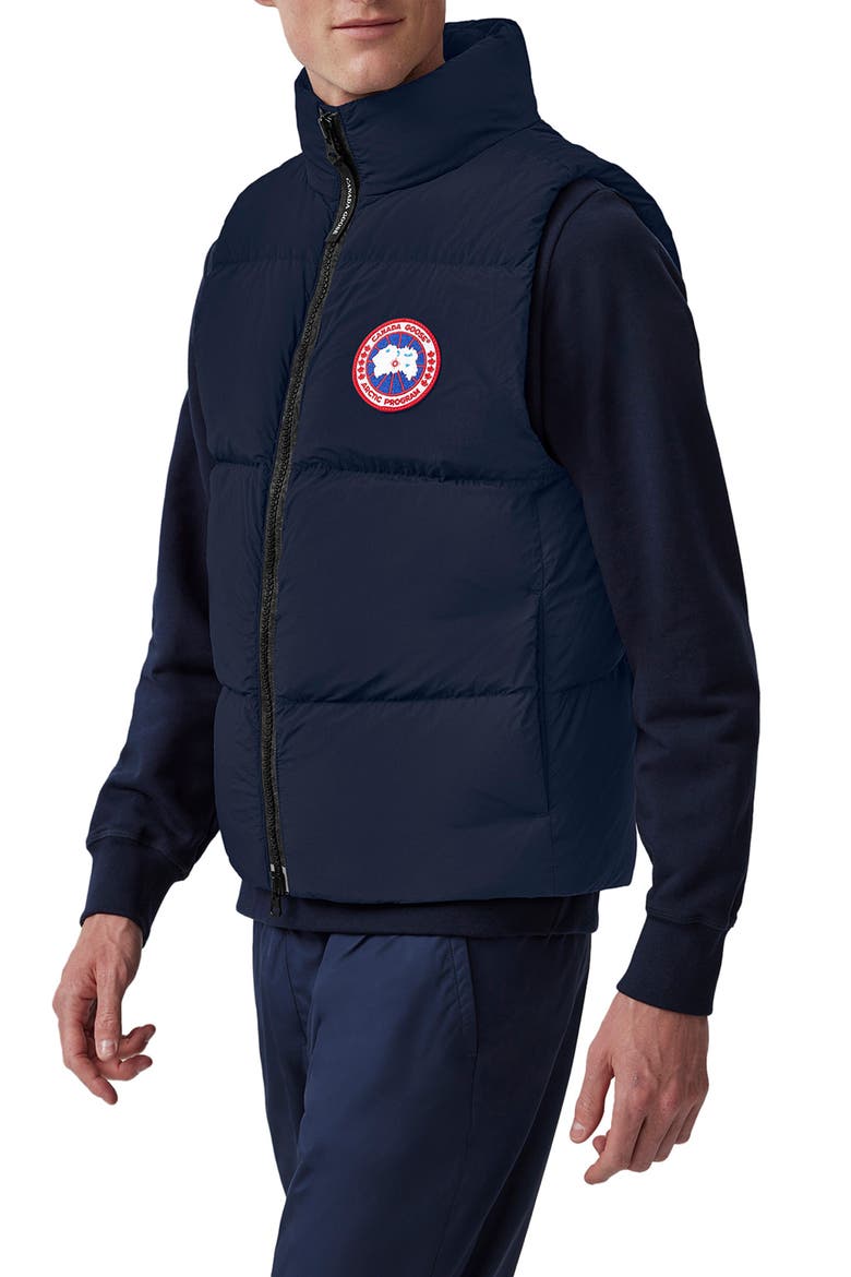 Lawrence Water Repellent 750 Fill Power Down Puffer Vest, Main, color, ATLANTIC NAVY