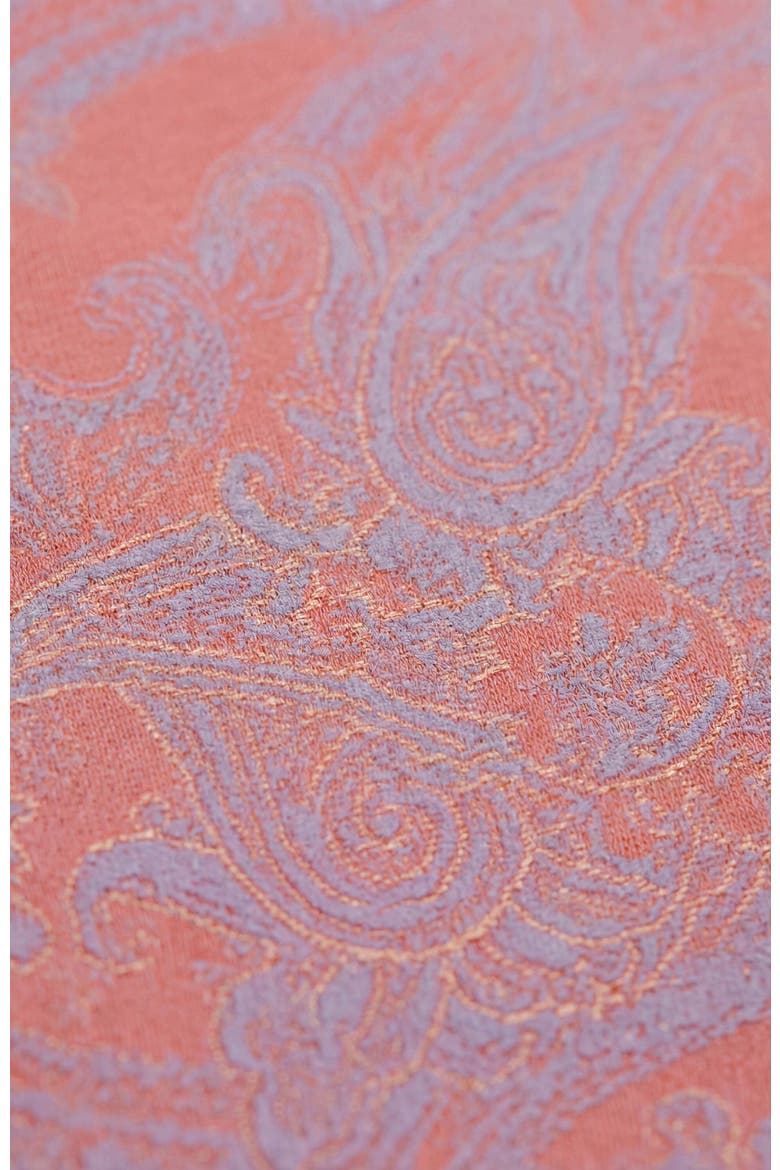 Paisley Explosion Womens V-neck Printed Top, Alternate, color, PAISLEY EXPLOSION CORAL
