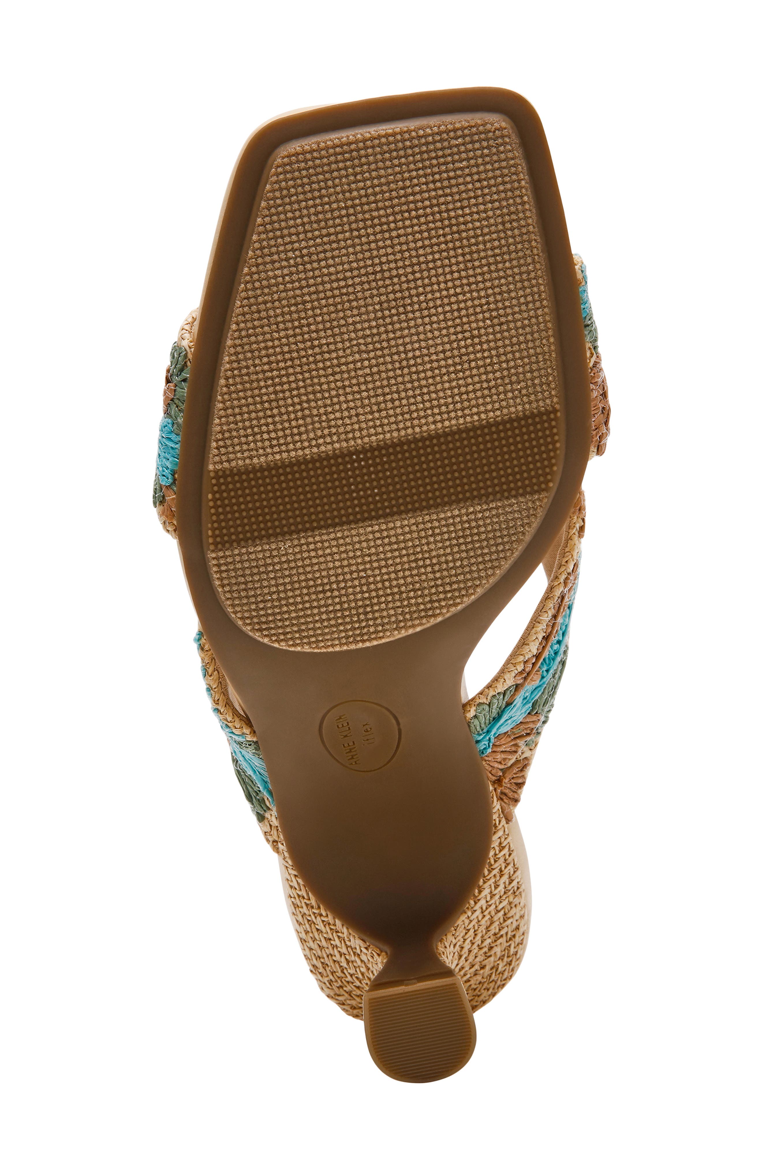 Anne Klein Jezebel Sandal, Alternate, color, Raffia Multicolor