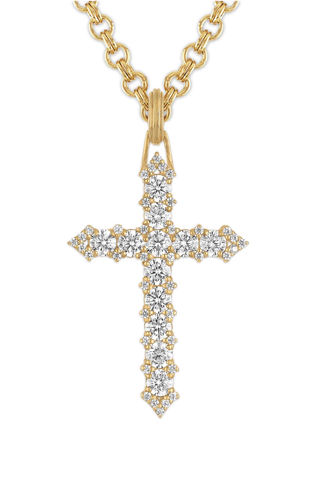 Esquire Diamond Cross Pendant Necklace