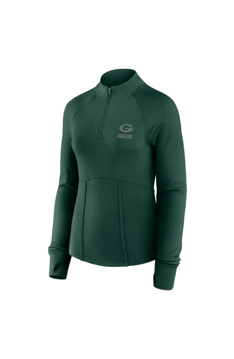 FANATICS Women's Fanatics Green Green Bay Packers Elements Raglan Quarter-Zip Jacket, Alternate, color, Green