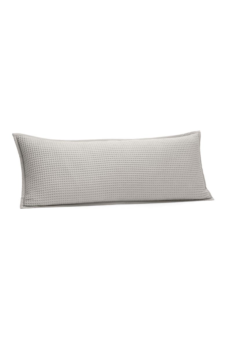 Organic Cotton Waffle Accent Pillow Cover, Main, color, PEWTER