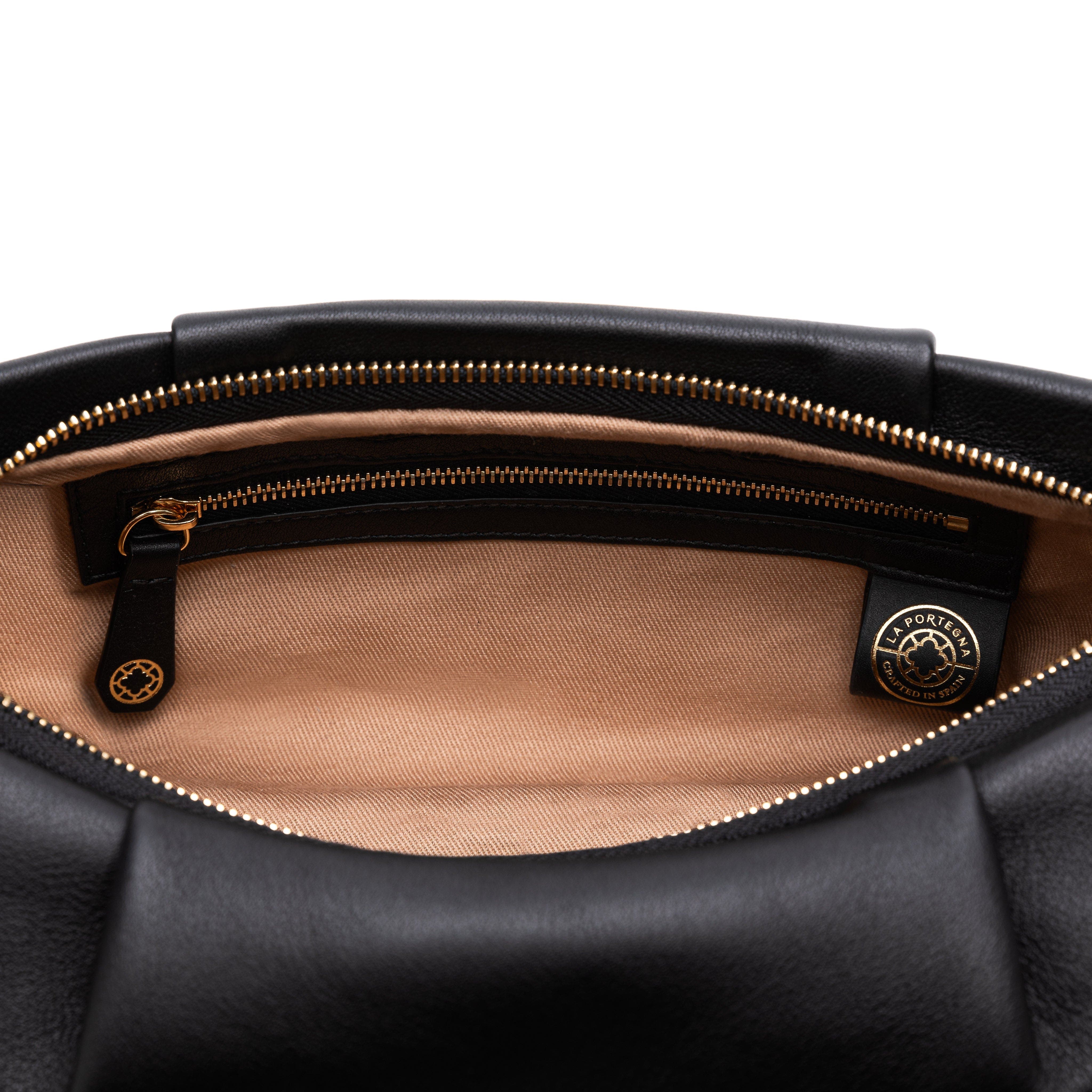 LA PORTEGNA Claudia Adjustable Strap Shoulder Crossbody, Alternate, color, Black