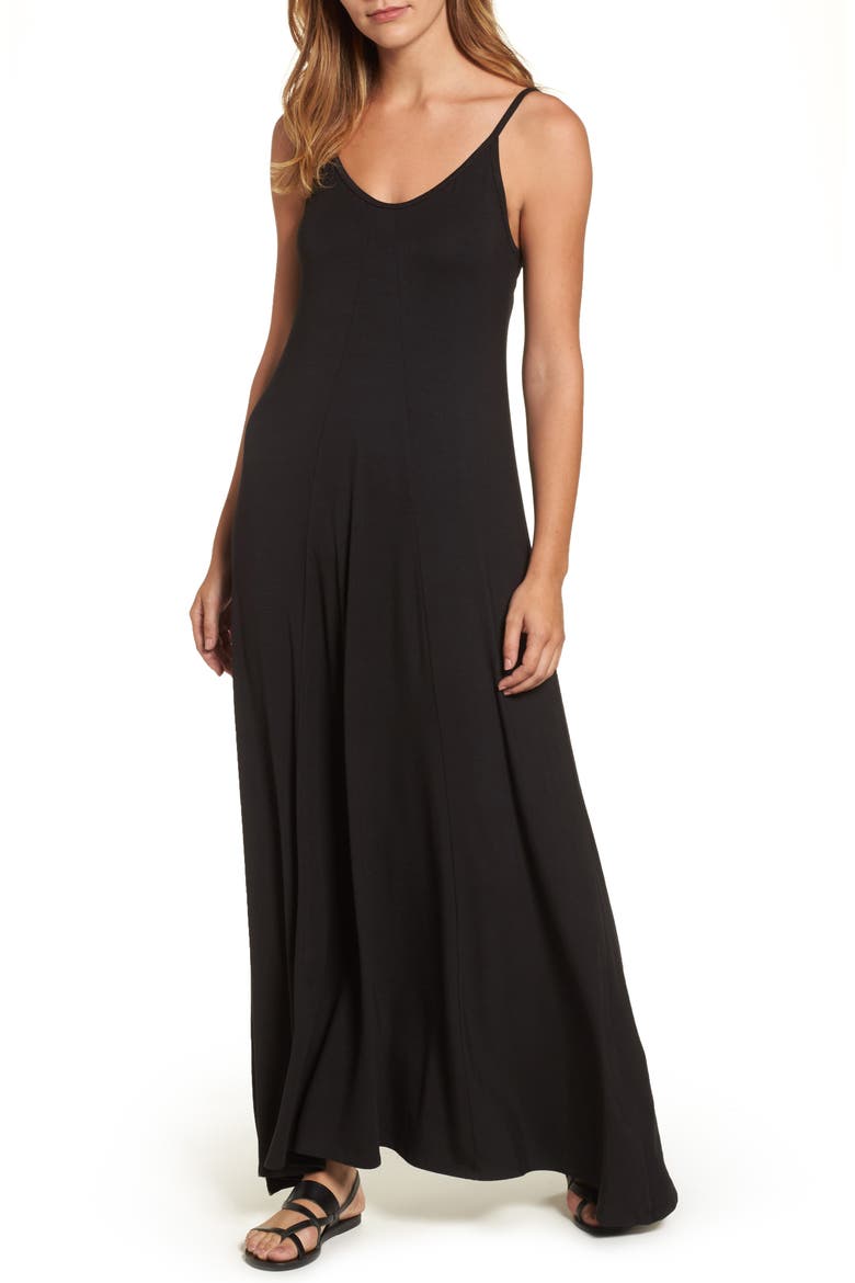 Maxi Dress, Main, color, BLACK