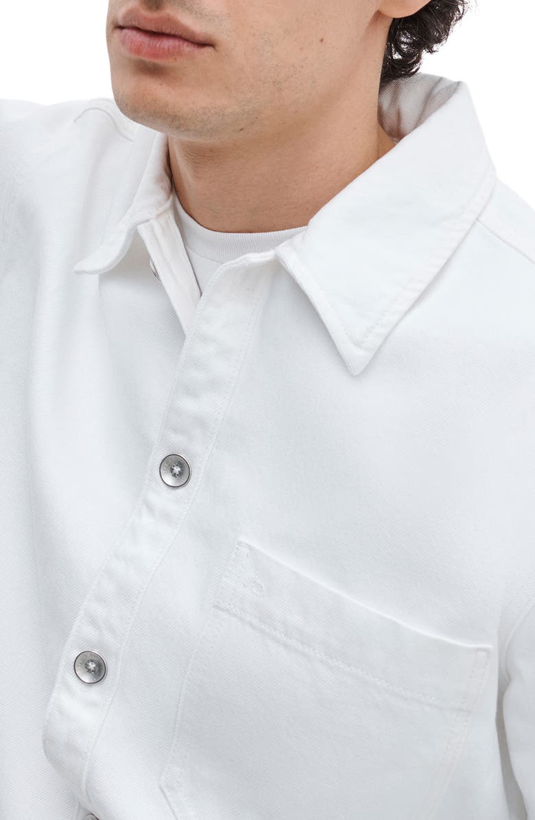 rag & bone Astor Cotton Overshirt, Alternate, color, White Rinse