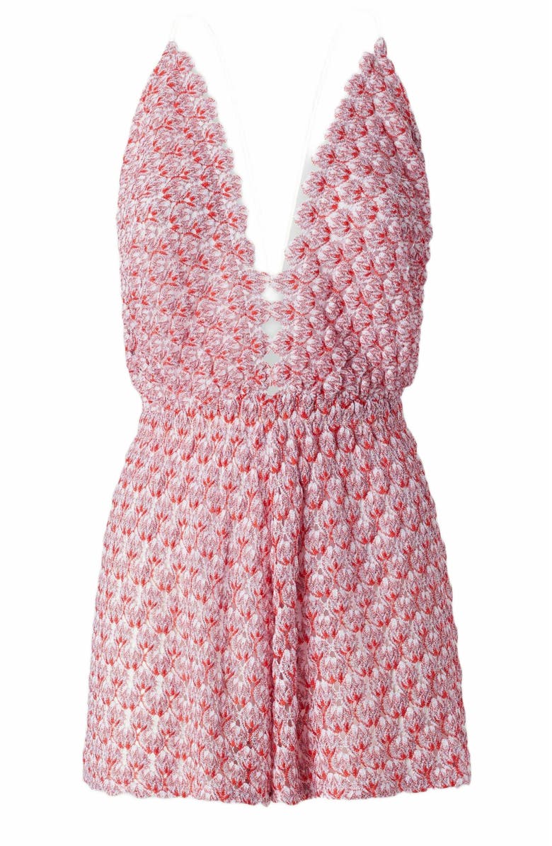 Missoni Short Jumpsuit In Lace With Open Back, Alternate, color, 