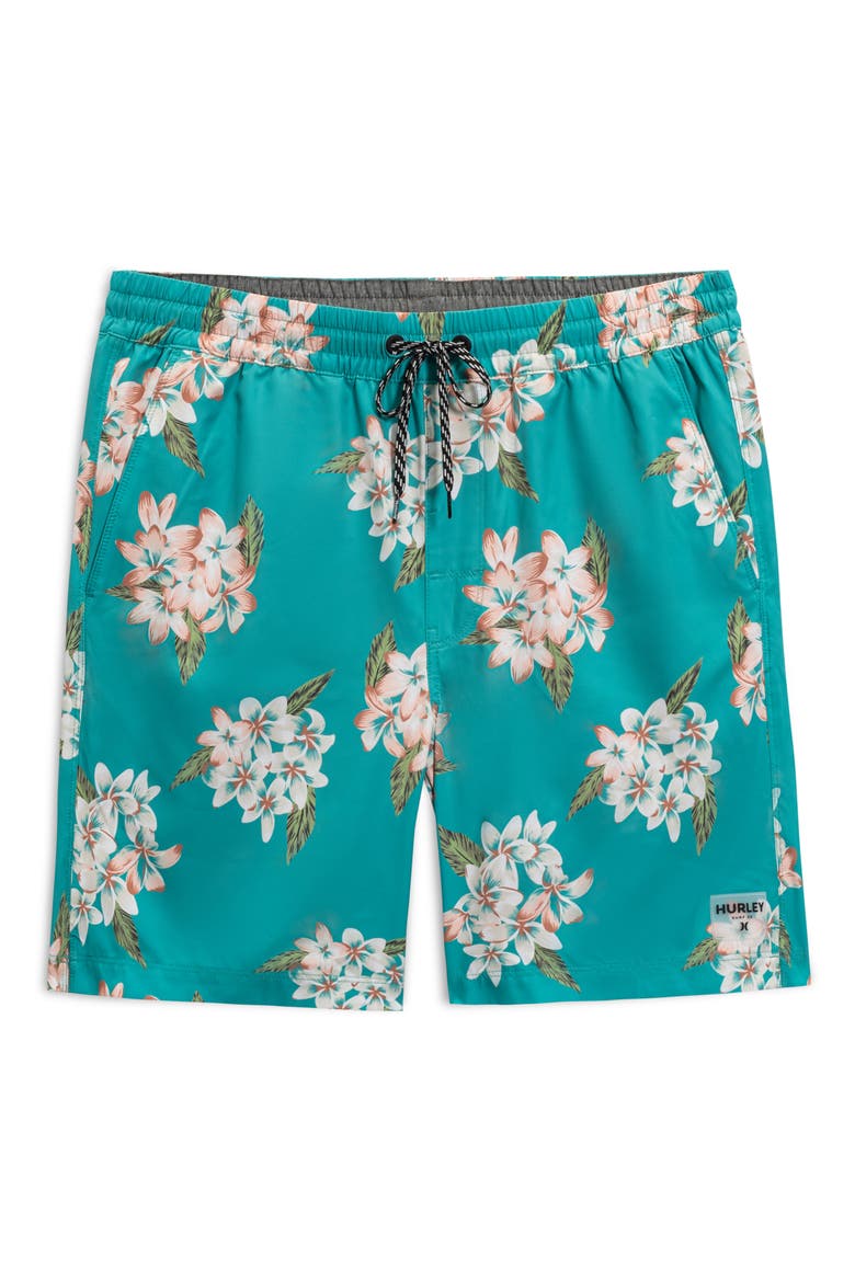 Malaga Volley Swim Trunks, Main, color, TEAL TINT