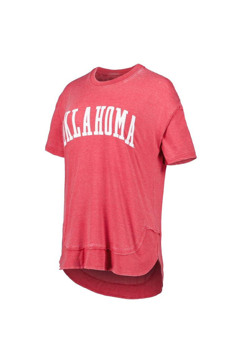 Women's Pressbox Crimson Oklahoma Sooners Arch Poncho T-Shirt, Alternate, color, Crimson