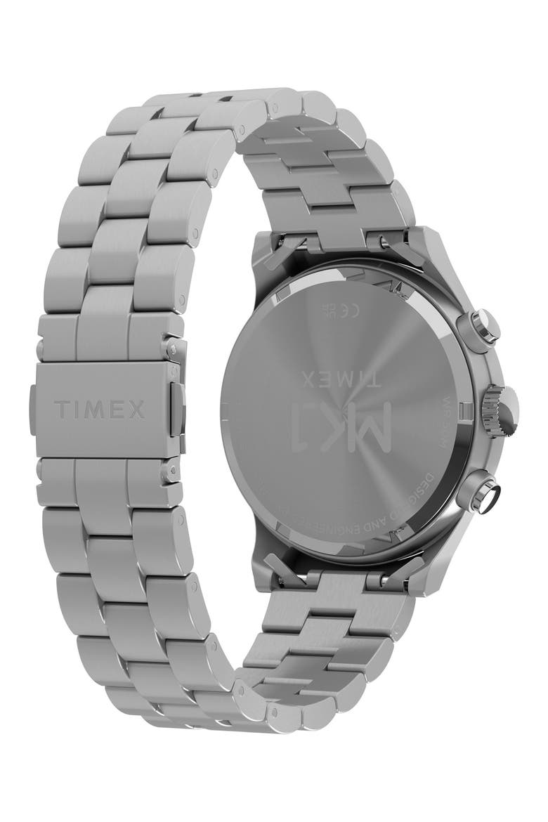 MK1 Chronograph Bracelet Watch, 40mm, Alternate, color, SILVER-TONE