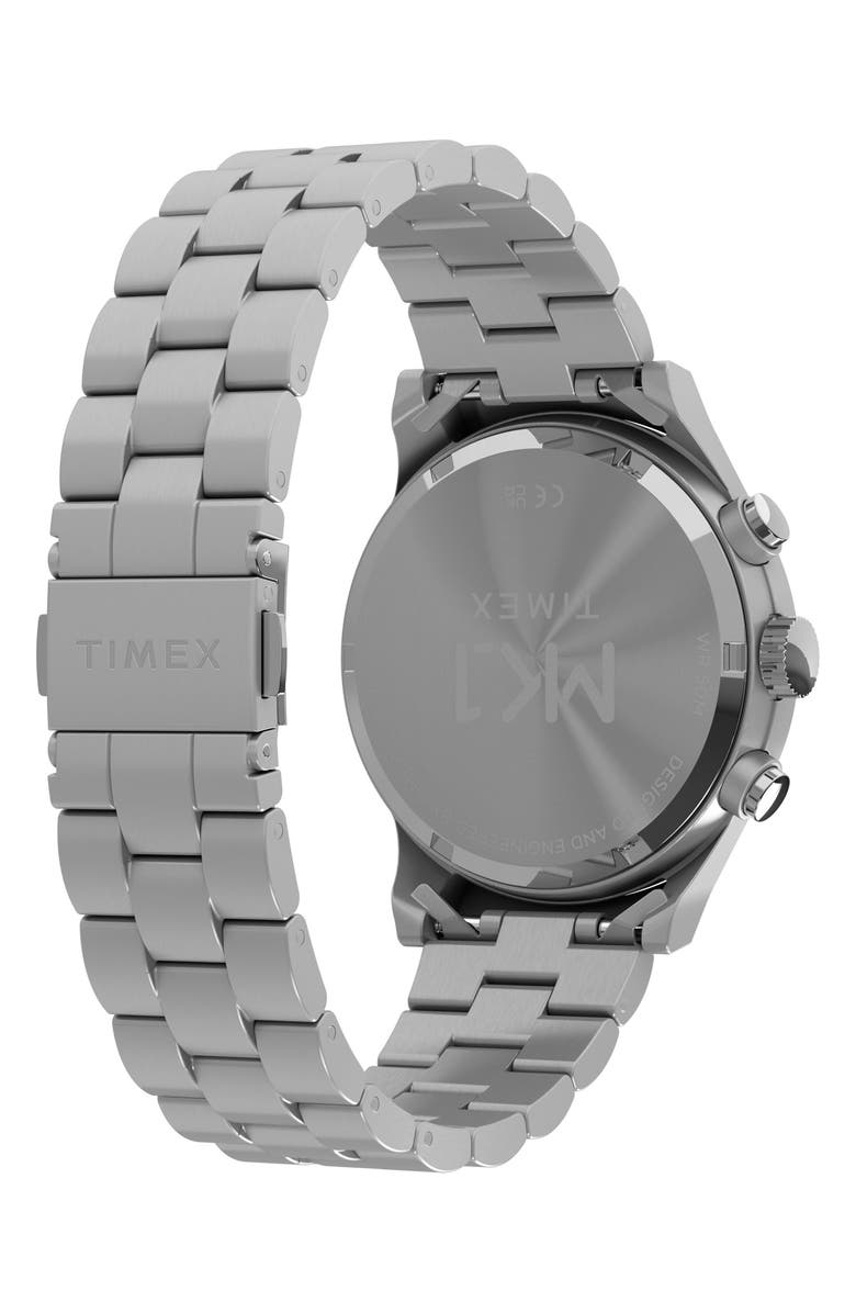 Timex<sup>®</sup> MK1 Chronograph Bracelet Watch, 40mm, Alternate, color, Black/ Silver-Tone