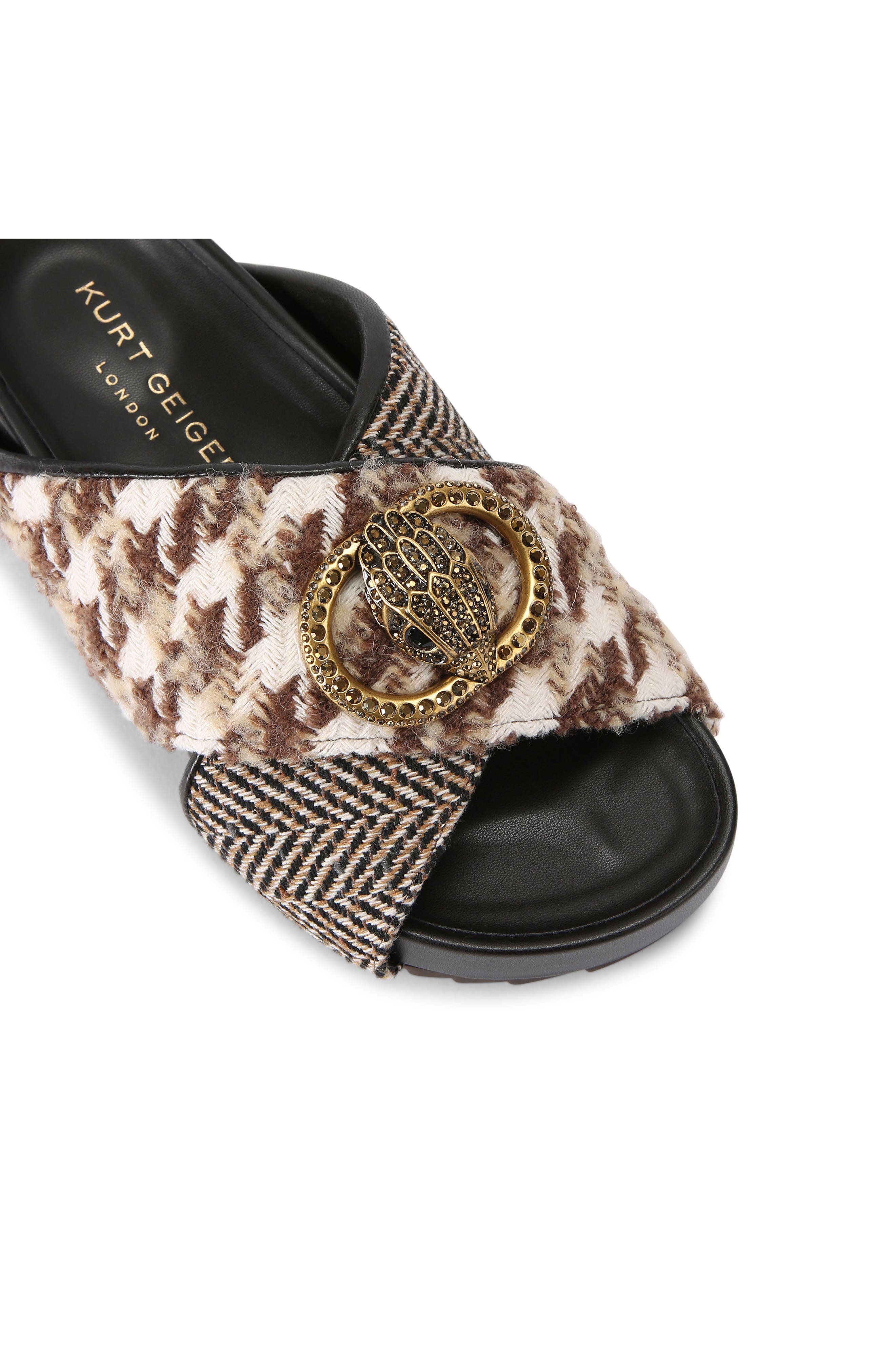 Kurt Geiger London Chelsea Mixed Weave Crisscross Platform Slide Sandal, Alternate, color, 